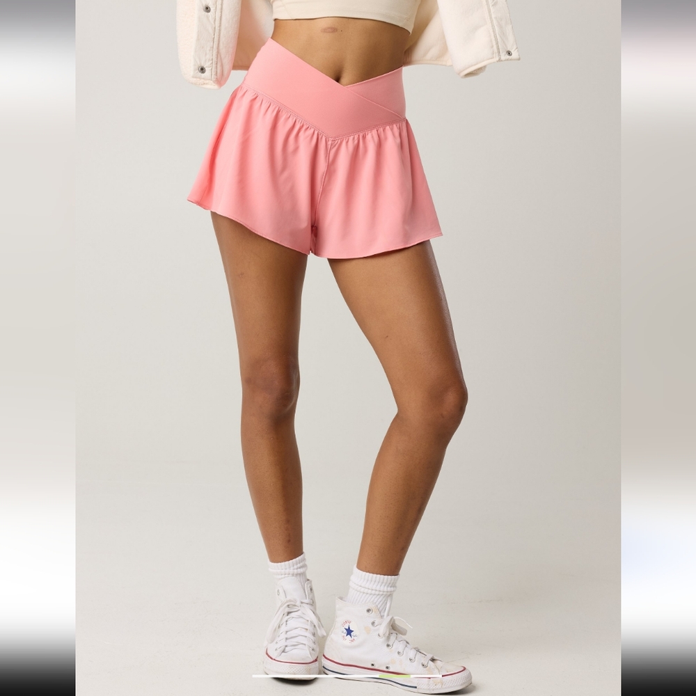 XXS,XS,M,L: Aerie Crossover Flowy Stretch Shorts: - Picture 7 of 8